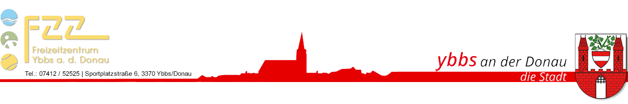 FZZ Logo, Silhouette Ybbs, Stadtwappen Ybbs